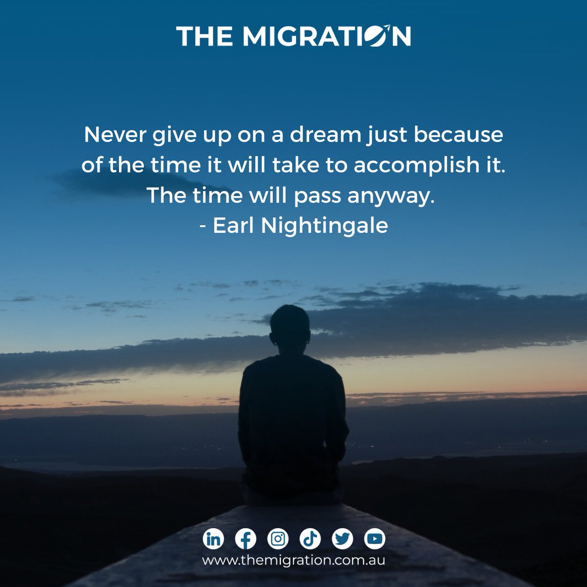 TheMigrationAU's tweet image. We often give up on our dreams just when we're about to reach success. The key is to persevere through the tough times and remember that failure is just a temporary setback.

#themigration #australia #maraagent #nevergiveup #successmindset #motivationmonday #keepgoing