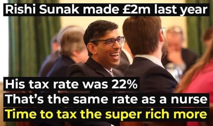 PM has an annual salary of 164k per year, which falls into the 45% tax bracket. Add on expenses, secondary positions, shares nd businesses and an estimated personal wealth of 730 million, so why is he paying 2M in basic rate tax?
#PMCorruption
#ToryCorruption
#ToryTaxEvasion