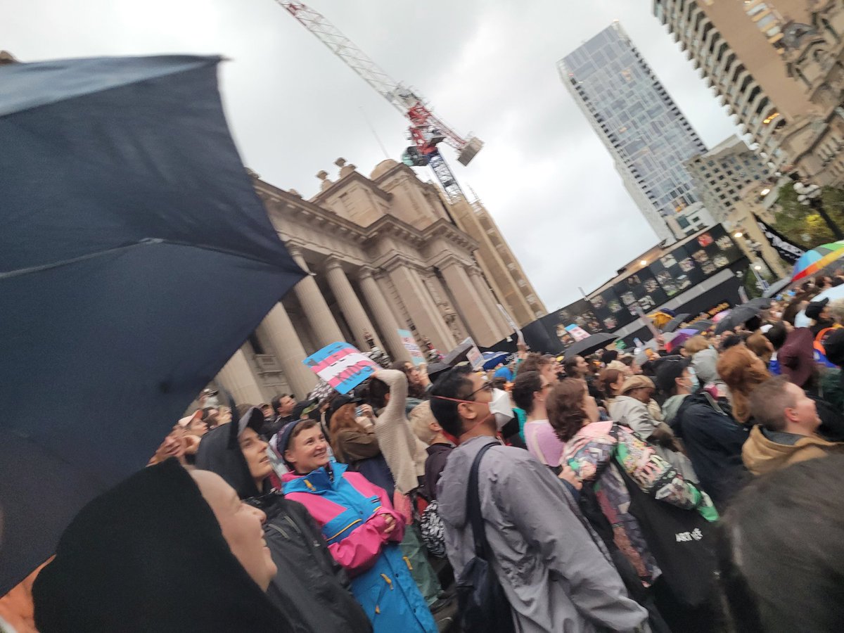 ProTransRights's tweet image. Amazing to so many people in Naarm turn up to support our trans and gender diverse people today. #TransDayOfVisibility