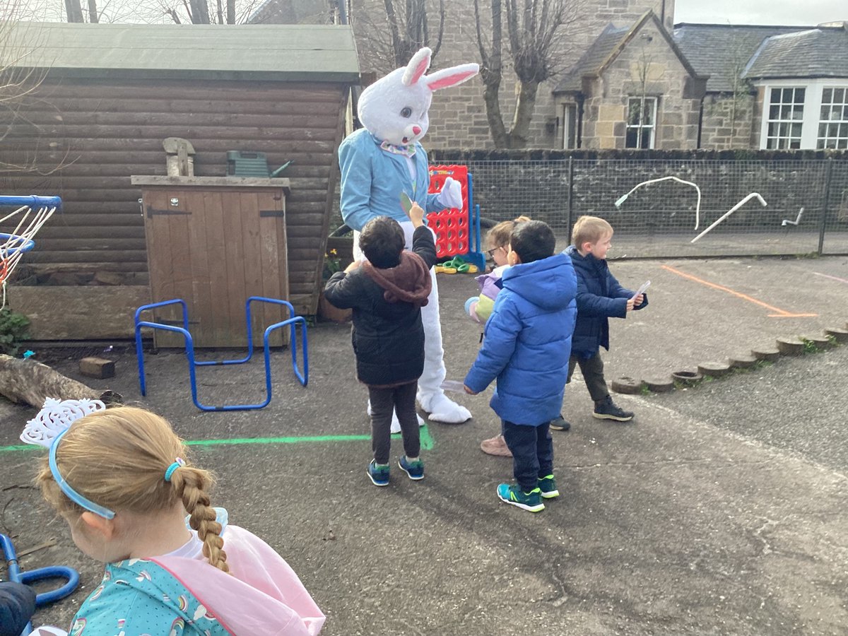 KirklistonNS's tweet photo. We were very excited to receive a special visit from the Easter bunny who joined us for an egg hunt in the garden!
We hope everyone enjoys the Easter break 🐰 🐣 🪺 https://t.co/stkEX3yVt5