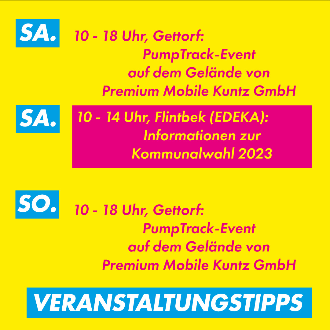 fdp_rd_eck's tweet photo. Veranstaltungstipps fürs Wochenende
#Kommunalwahl #KWSH2023 #GemeinsamZukunftSchaffen #ZukunftSchaffen
#KreisRDEck #FDPRDEck #Eckernförde #Rendsburg #FDP #Kreis https://t.co/vbhqbroFZ3