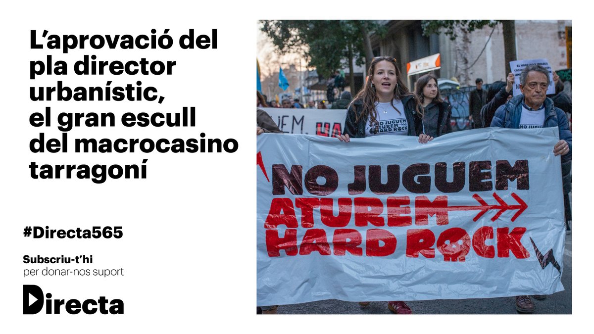 La_Directa's tweet photo. #AFONS | Joc brut al #HardRockCasino: un condemnat per frau fiscal, una llicència atorgada a una societat fantasma, i un contracte que deixa exempta de responsabilitats ambientals a l'empresa.
✍️ @albertmartnez, @dvdbou i @crespix
▶️ https://t.co/7NVUrgS8RA
#Directa565
#EnObert https://t.co/W0E7DdAk2a