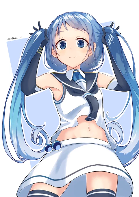 #艦これ #五月雨 #イラストツインテ五月雨 