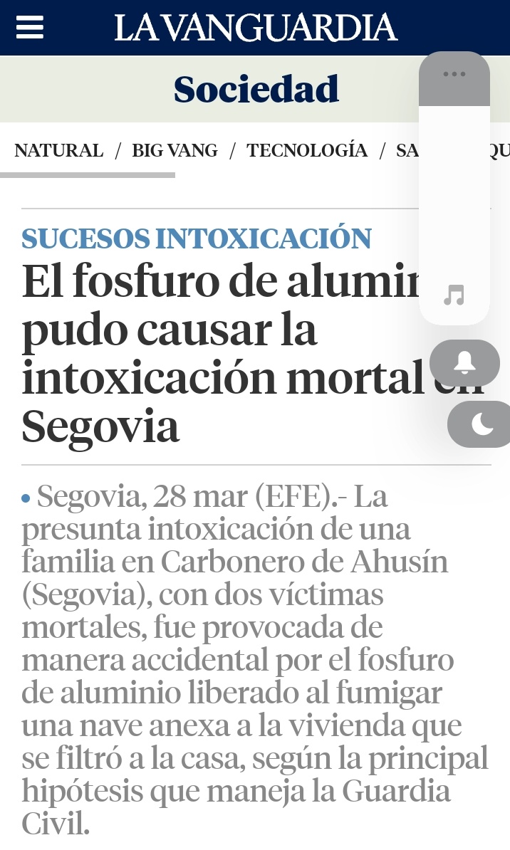 RosyEspinel's tweet photo. 🆘 🆘 🆘🆘 🆘 ALERTA ESPAÑA!!!
El #FosfurodeAluminio es un #BIOCIDA no compatible con la vida. Su venta y utilización deberian estar prohibidas por ser letal en personas, animales y medio natural. @consumidores @facua @govern @jcyl @perearagones @DefensorPuebloE
@sanidadgob https://t.co/mlLT7JwO7w