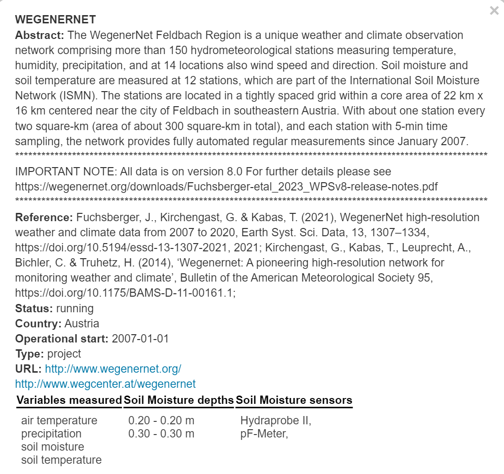 ismn_earth's tweet photo. 💧Data Update💧: The whole dataset of the #WEGENERNET network in #Austria has been updated to a new version (v8). Soil moisture retention curves of stations equipped with pF-meters and precipitation data were updated in the v8.
For more details please see https://t.co/7eDXzksQMn https://t.co/Vib8n5QwfL