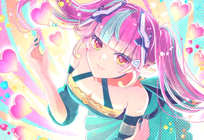 「Nyarons x  Art+Music コラボプロジェクト」に応募させていただきます愛と優しさに溢れた曲調からインスピレーションを受けて描かせていただきました!I was inspired by the tune of the song, which is full of love and kindness!#NyaronsMEGAMI  #MEGAMI 