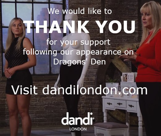 We are  overwhelmed from the responses after appearing on Dragons’ Den. We would like to say   THANK YOU for the messages of support.
Apologises if you tried to purchase last night, the website went crazy! 
#dragonsden #SaraDavies #DeborahMeaden #PeterJones #StevenBartlett