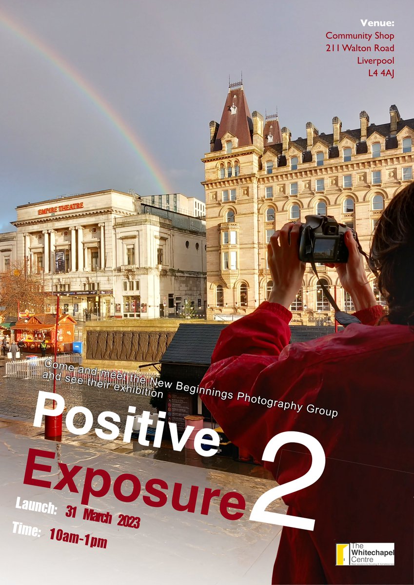 WhitechapelLiv's tweet image. We're set up and ready for the Positive Exposures exhibition by our photography group.  Pop in to see us at the Community Shop, 211 Walton Road today. 

#newskills #meaningfulengagement #photography #recovery #endhomelessness #Liverpool
