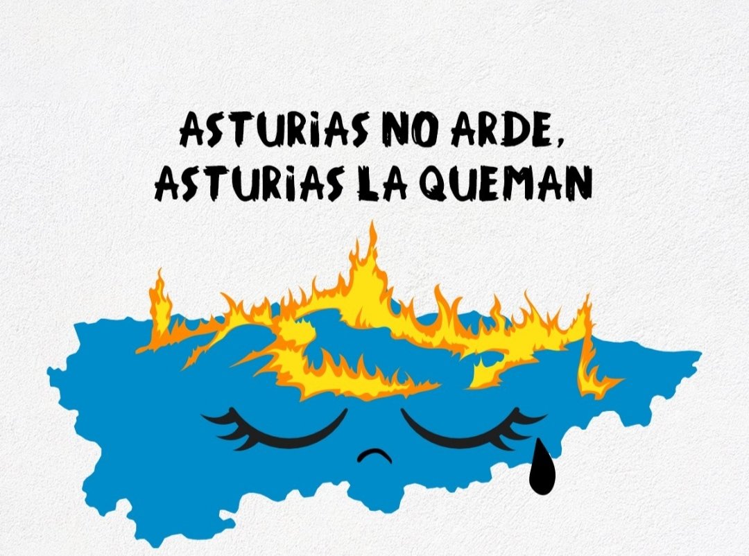 Es una pena que un pulmón de España  lo quemen. Mucho ánimo para Asturias.