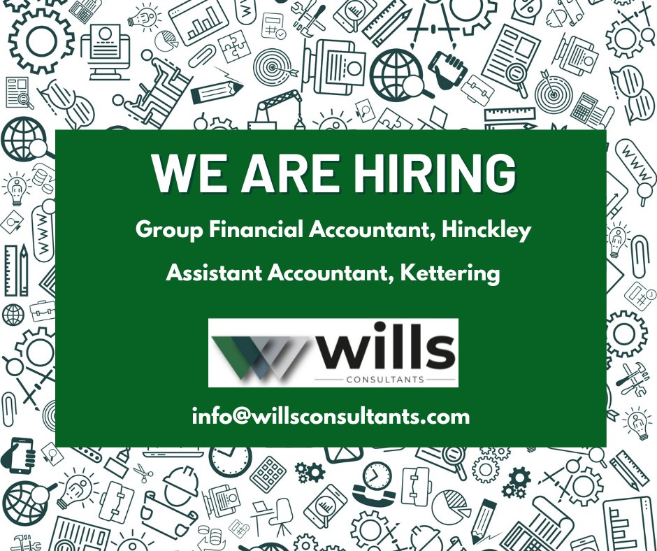 Two new roles available this week! 
If you are interested in applying for these roles email info@willsconsultants.com or visit willsconsultants.com/vacancies
#recruitment #newroles #applynow #careergoals #employers #employer #careerdevelopment #jobinterview  #jobsearching #recruiterlife