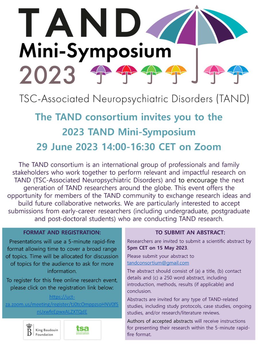 Please join us for our second TAND mini-symposium on June 29th!

#TSC <a href="/TANDconsortium/">TANDconsortium</a> #synergies
