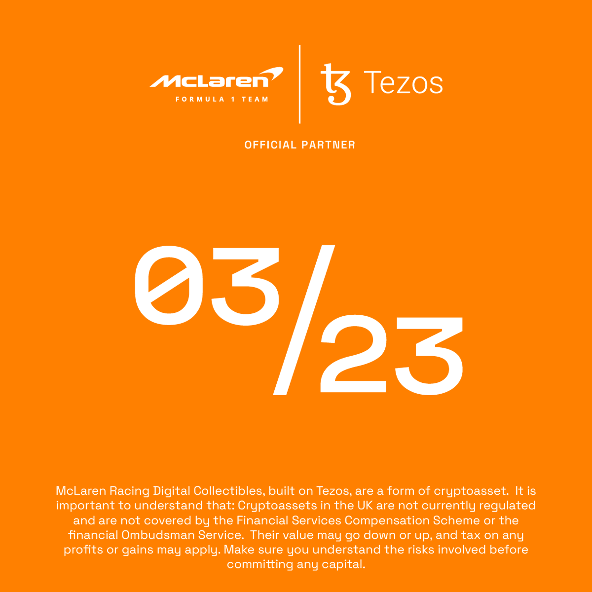 tezos's tweet photo. The @McLarenF1 Digital Collectible's are back! Go claim your free memento for Oscar's first home race now. 🇦🇺

Collect the series for your chance to win exclusive rewards!🧡

Only at https://t.co/iVvuKs1Gff

Available to all users on @TrustWallet https://t.co/V66FRbapB6