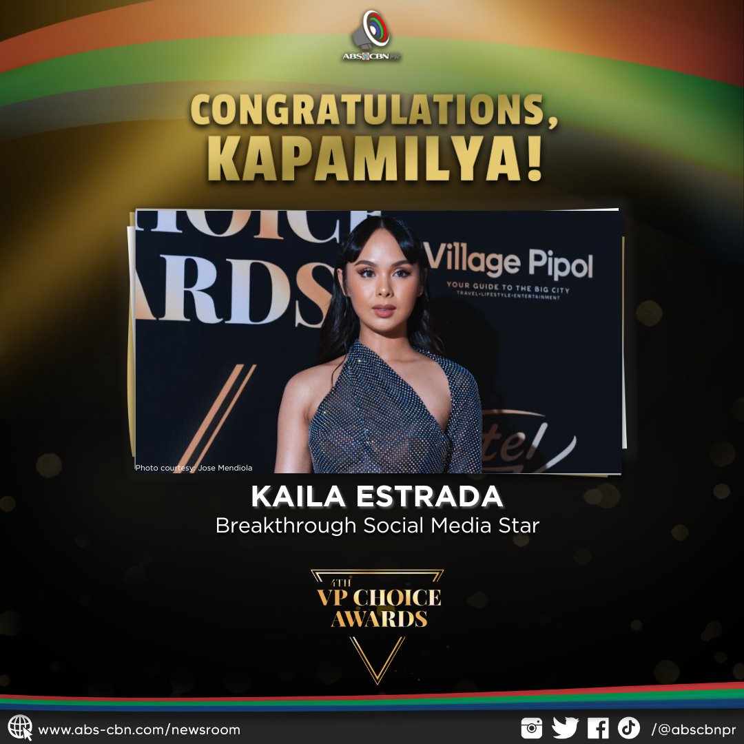 ABSCBNC0RP's tweet photo. #BGYO, #KailaEstrada, #KaoriOinuma, and #KDEstrada were recognized by the VPCA.

Congratulations, #Kapamilya! ❤️💚💙 https://t.co/b2zO1R8v24