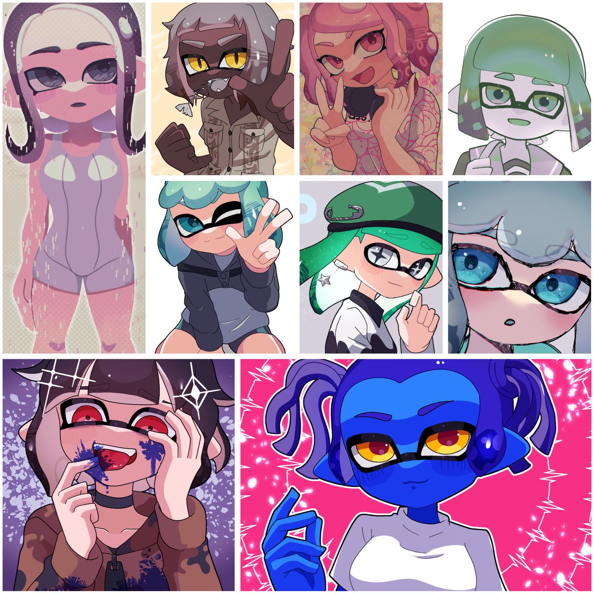 #今月描いた絵を晒す 
まずまず描けた𓂃 𓈒𓏸✎ 