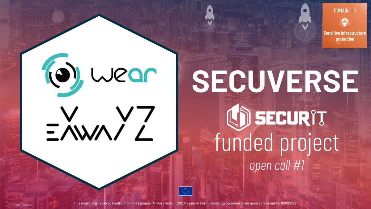 SecurIT20's tweet photo. 🛡🚨⚠🔎SecurIT funded projects Zoom#17 on #SECUVERSE🔍
🚀🇮🇹 @wear_mobile  S.r.l. and 🚀🇫🇷 #Exwayz are developing an autonomous inspection and monitoring system, based on an immersive #Metaverse and #AI platform for intruder detection. 
👉More information https://t.co/hAwfZXy9jD https://t.co/d2dnsxbvmd