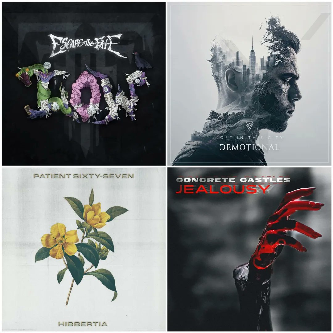 core_weekly's tweet photo. Today's New Releases
@EscapeTheFate - Low
@dEMOTIONALband - Lost In This City
@Patient67band - Hibbertia
@concretecastles - Jealousy
#escapethefate #demotional #patientsixtyseven #concretecastles https://t.co/PdnpZIvW9r