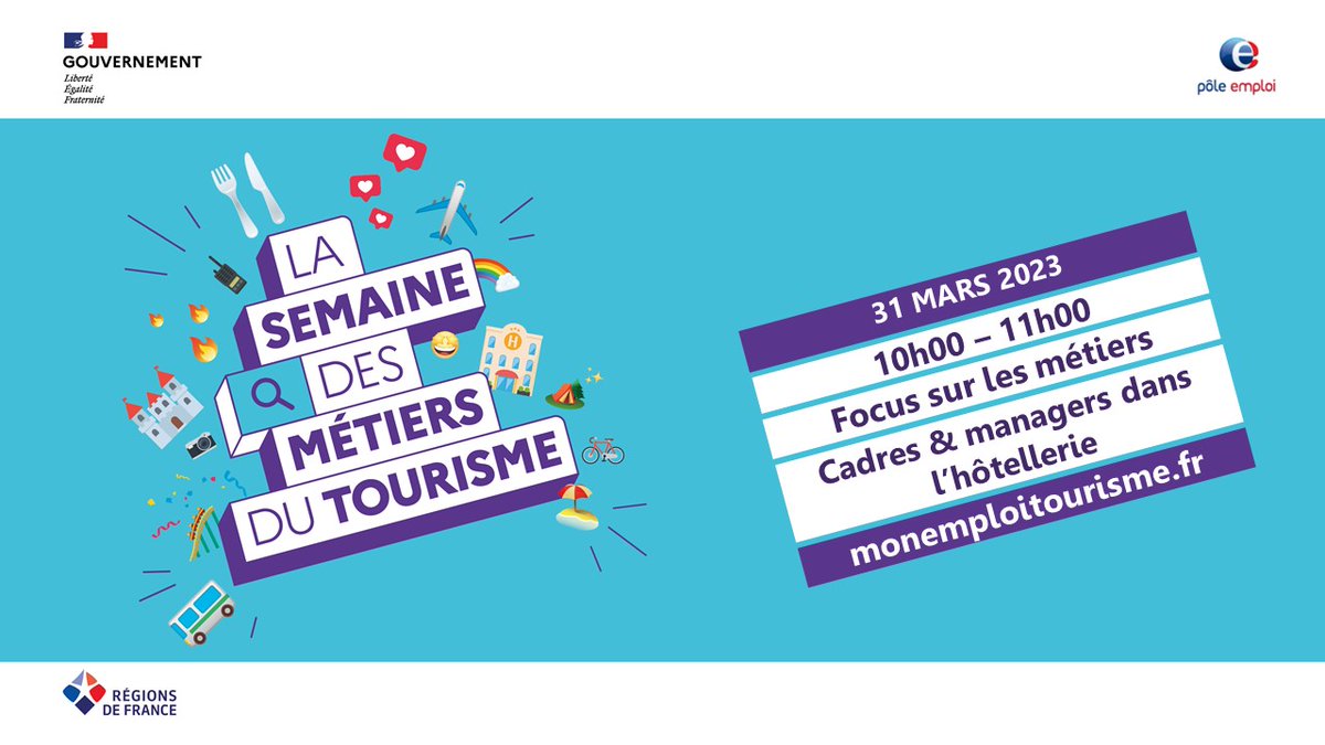 Clap de fin 1er webinaire de la journée "Focus sur les métiers Cadres" 60 participants Un grand merci aux intervenants👏 des Hôtels <a href="/CampanileHotels/">Campanile Hotels</a> <a href="/HotelMercure/">Hotel Mercure</a>  Les Fermes de Marie à #Mégève et notre équipe @poleemploi_ara de suivi #cadres 👏
Programme plmpl.fr/c/ppMb8