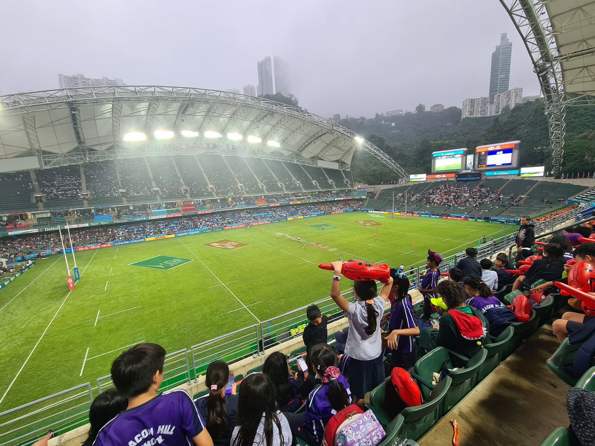 Friday night rugby with the school kids #HongKong7s