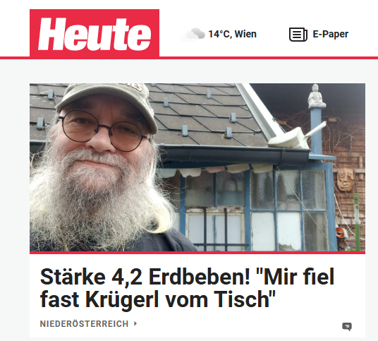 Svejk's tweet photo. Die größte Angst des Österreichers beim Erdbeben https://t.co/4CiJ9o3ds2