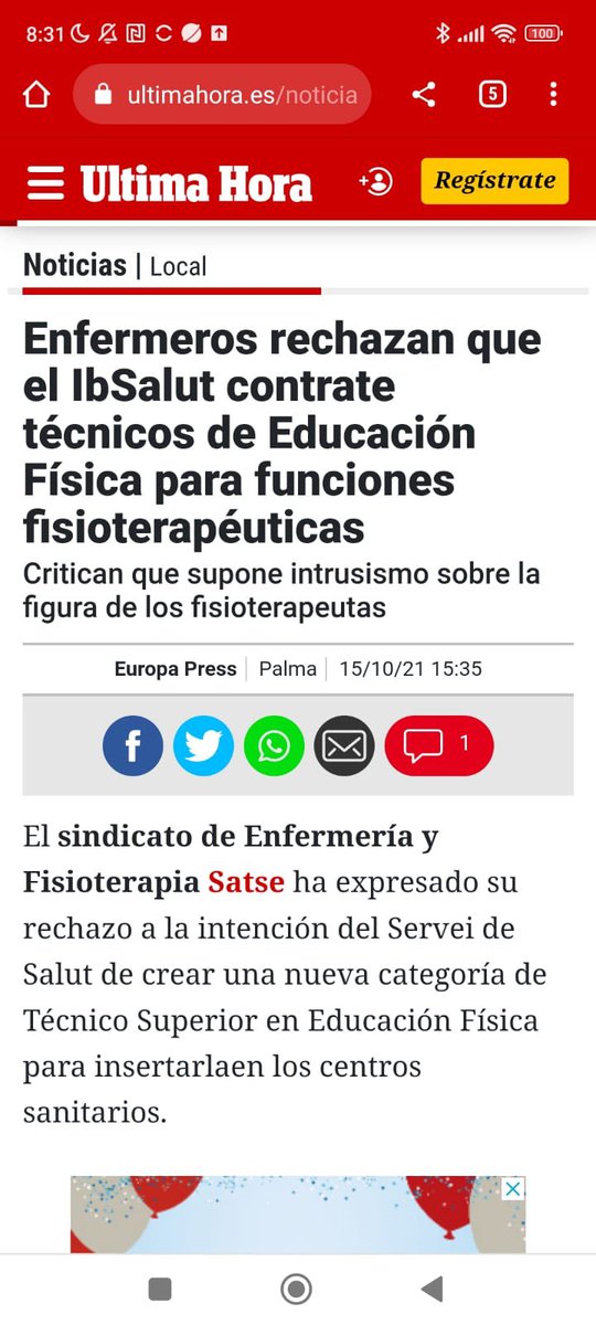 Rosa Mayols (@rosamayols) on Twitter photo Això ja ve d’enrera i vam tenir el vostre recolzament!!Com a fisio estic d’acord en que podem fer feina junts els INEF amb Fisios… però per què no s’ha contat amb noltros si l’activitat física en patologia forma part de la nostra disciplina? <a href="/ibsalut/">Servei de Salut de les Illes Balears (IB-SALUT)</a> <a href="/SalutGOIB/">Conselleria de Salut</a> <a href="/apmallorca/">Gerència d'Atenció Primària de Mallorca</a> #stop Això ja ve d’enrera i vam tenir el vostre recolzament!!Com a fisio estic d’acord en que podem fer feina junts els INEF amb Fisios… però per què no s’ha contat amb noltros si l’activitat física en patologia forma part de la nostra disciplina? <a href="/ibsalut/">Servei de Salut de les Illes Balears (IB-SALUT)</a> <a href="/SalutGOIB/">Conselleria de Salut</a> <a href="/apmallorca/">Gerència d'Atenció Primària de Mallorca</a> #stop