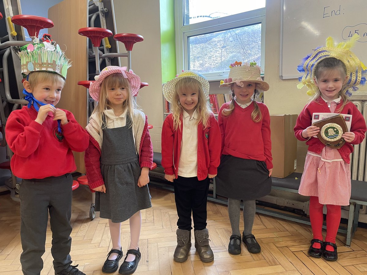 ShadeJLT's tweet photo. Some amazing Easter bonnets on display this morning by KS1. The competition was judged by the JLT and winners will be announced by @shadeprimary1 later on! 🐣 https://t.co/YOTJG2M9Ln