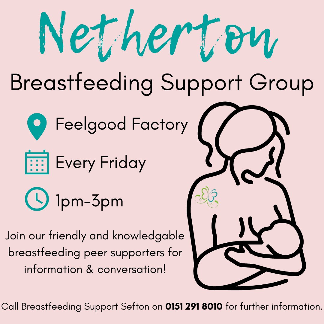 Looking forward to seeing all of our lovely mums this afternoon at our Netherton group. Please feel free to pop along for a drink and a chat!

#nethertonbreastfeedingsupport #breastfeedingsupportsefton #breastfeedingsupport #feelgoodfactory #breastfeeding #playgroupnetherton