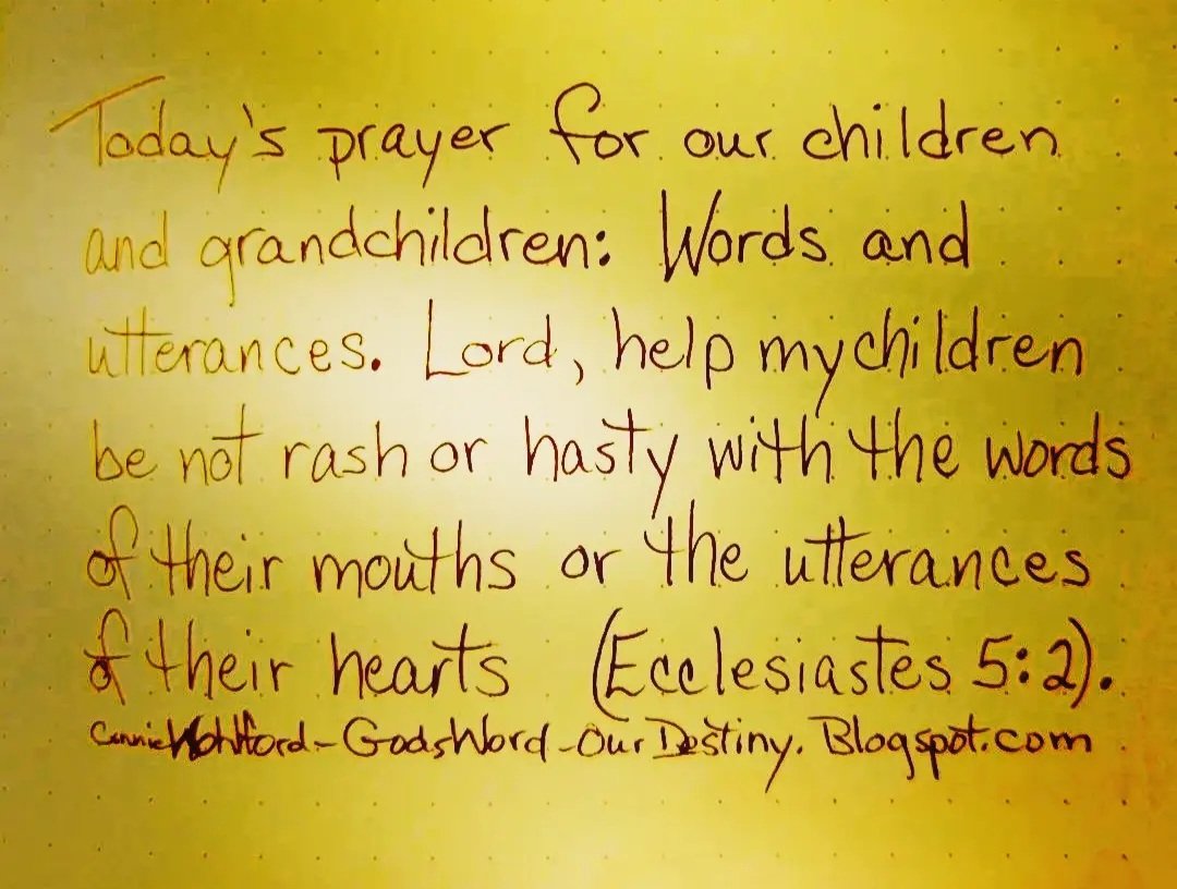 wohlford_connie's tweet photo. Today ...
#words #utterancesoftheheart #hasty #utterance #GodsWordOurDestiny #heart #mouth #Prayforchildren https://t.co/exXzjjnuoM https://t.co/jqK72jh66l