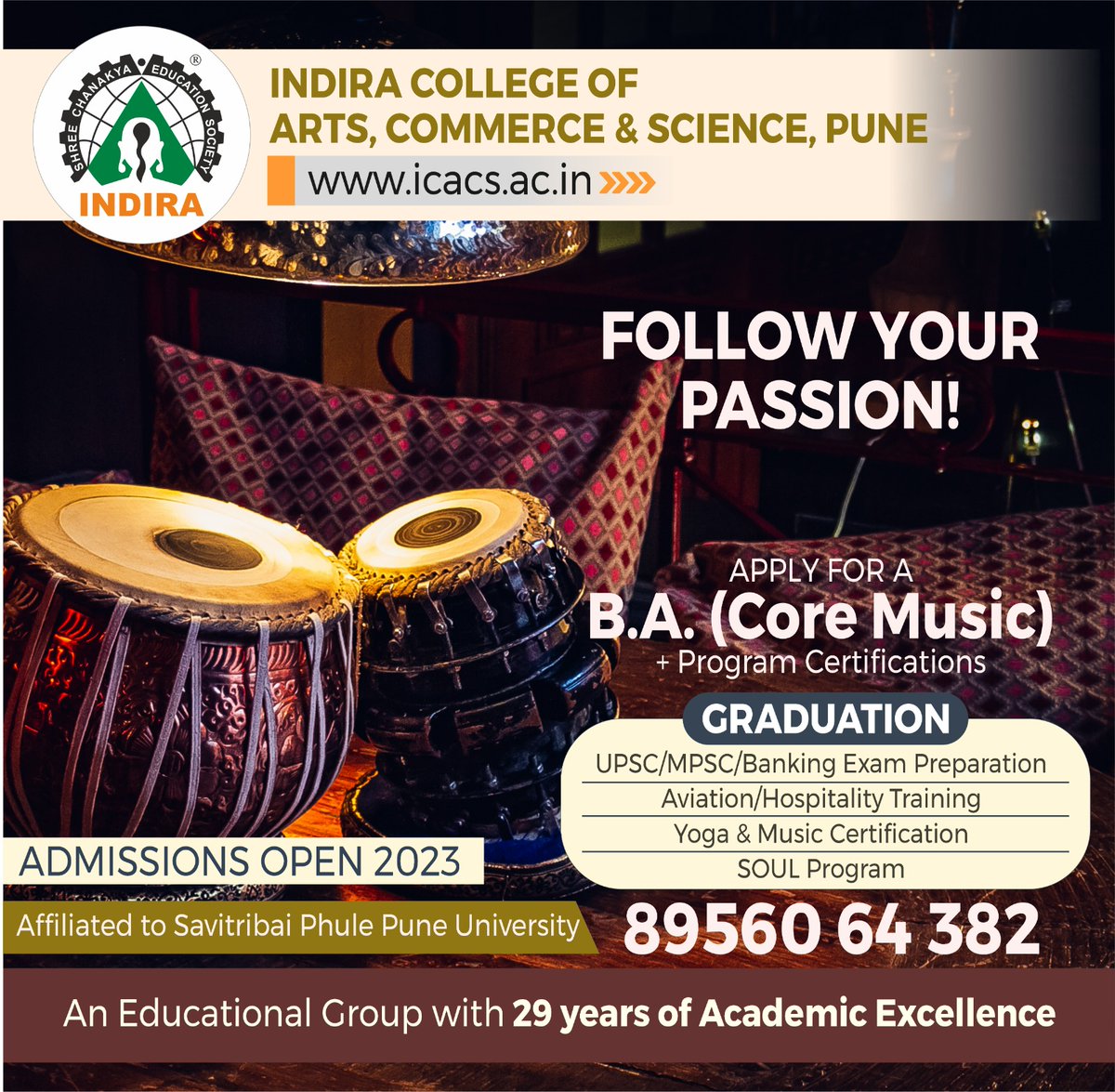 Turn up the volume on your dreams and make your love for music your ultimate career 🎶🎤

For more details visit - icacs.ac.in

#musiclover #musiccareer #followyourpassion #JoinUs #Education #AdmissionsOpen #ApplyNow #icacs #indiragroupofinstitutes #indira #pune