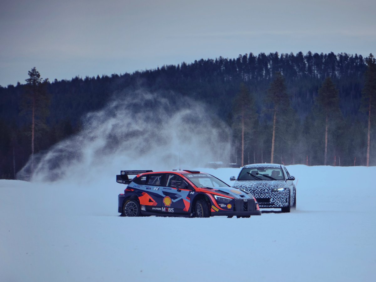 Sweden, where the IONIQ 5 N is being tested in the toughest conditions.
This is a playground for the i20 N WRC Rally 1 which joins to compare and strengthen the IONIQ 5 N's corner rascal capabilities.