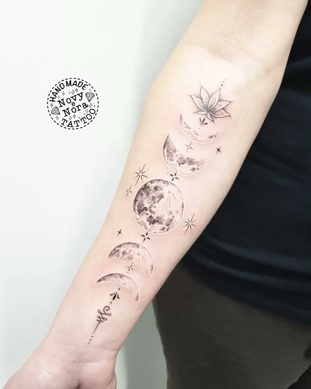 Unique and Inspiring Phases of the Moon Tattoo Ideas for Men and Women |  Outsons