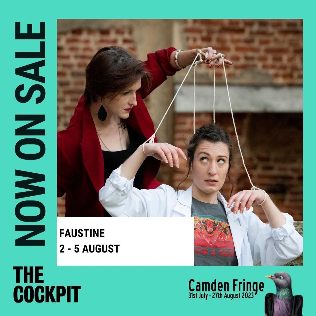 cockpittheatre's tweet image. FAUSTINE
2 - 5 Aug
By @LAM_Theatre 
Part of @CamdenFringe 

Faustine accidentally summons the demon Mephistophilis, who offers to eradicate female pain in exchange for her soul. 

ow.ly/nBag50Nwgbz
#camdenfringe #theatre #londontheatre
