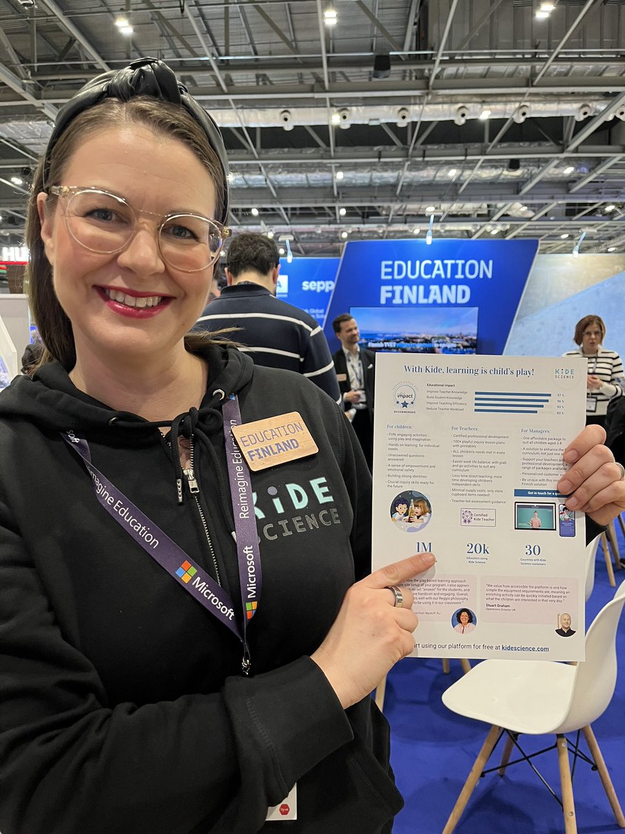 TheEdtechImpact's tweet photo. Great to see @sariirene from @KideScience at #Bett2023 showcasing their evidence collected on #edtechimpact 💡
#edtechevidence https://t.co/A8SMqI2q1P