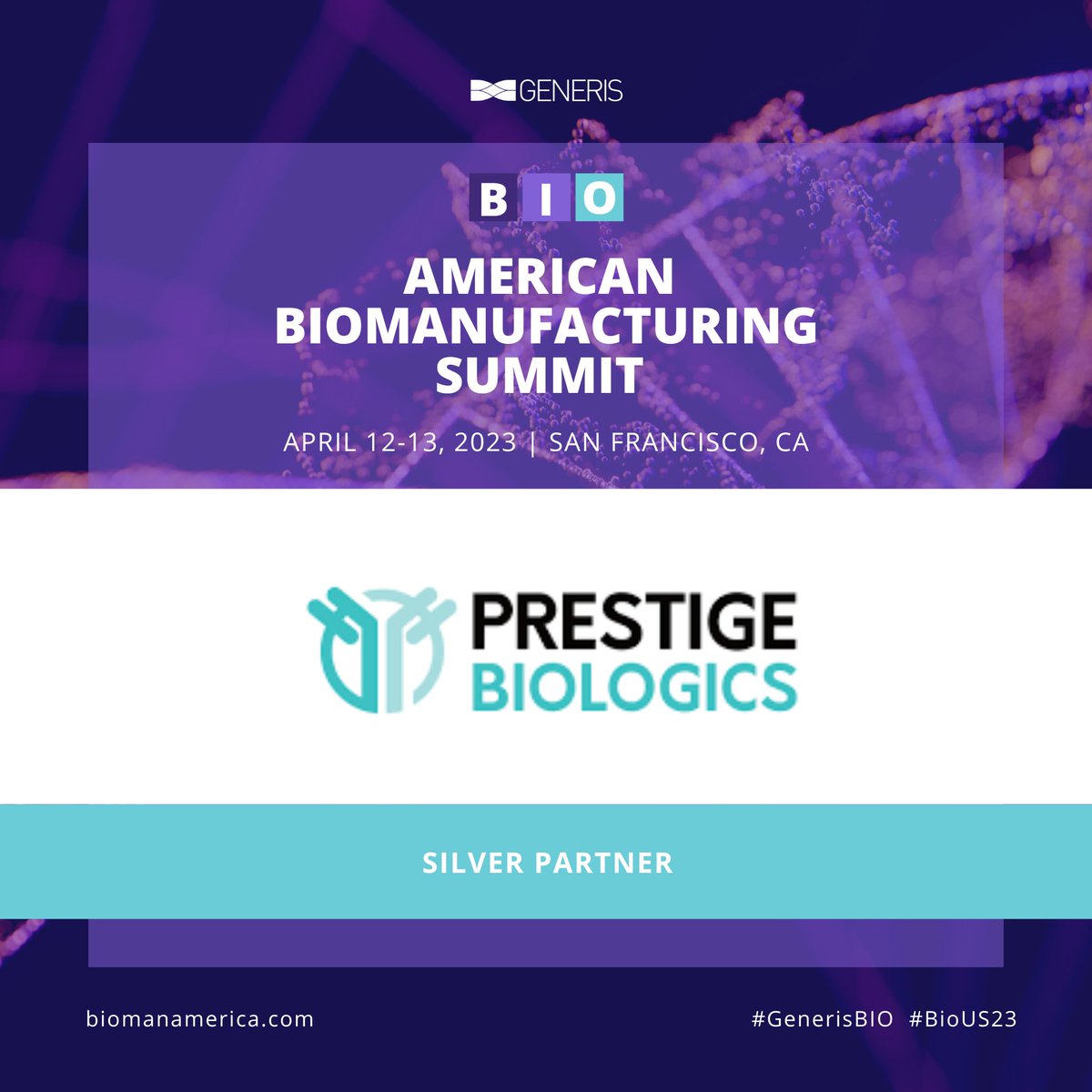 PrestigeBio's tweet photo. 🧬Come and meet our Business Development team in American Biomanufacturing Summit in San Francisco! 
🤝Join us and learn more about our integrated Biopharamaceutical #CDMO service
#BioUS23 #GenerisBIO #PrestigeBiologics #CMO @BioMfg @GenerisGP https://t.co/KxJmji6ALK