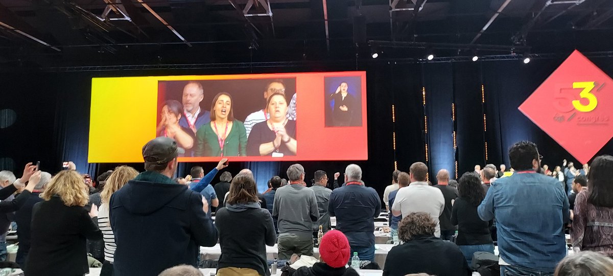 Vive La CGT! 💪🏼💜✊🏼
Félicitations <a href="/BinetSophie/">Sophie Binet</a> !