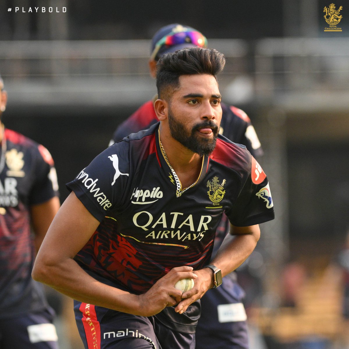 RCBTweets's tweet photo. Licking his lips cos Miyan’s got a big appetite for wickets \|/🍨

#PlayBold #ನಮ್ಮRCB #IPL2023 @mdsirajofficial https://t.co/wOfoAebbAc