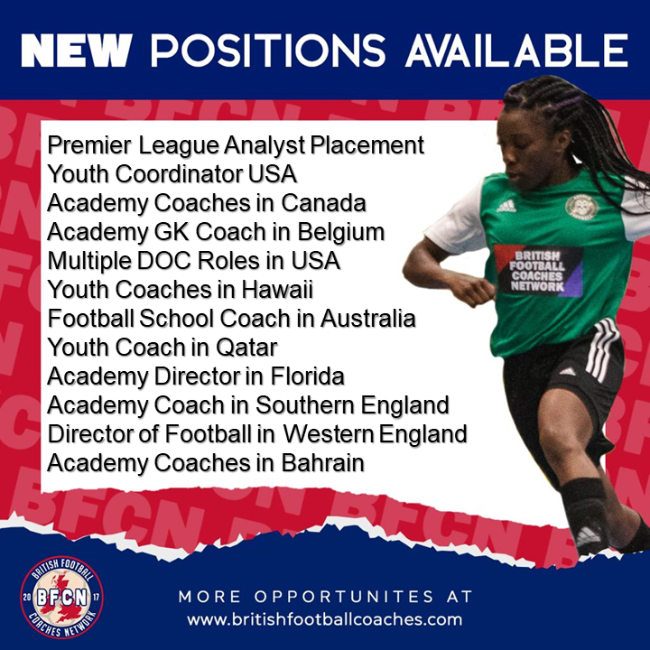 Britcoachesnet's tweet photo. New jobs added!
View jobs here: https://t.co/E4CjUrp1B1
Get BFCN Membership here: https://t.co/BdEH1VqjxE
You can access these and more for £4.42 monthly.
#FootballCoachingJobs #CoachingJobs #CoachAbroad #CoachFootballAbroad #JobsInFootball #FootballJobs #FootballCoaching #BFCN https://t.co/mADCvL3TOZ
