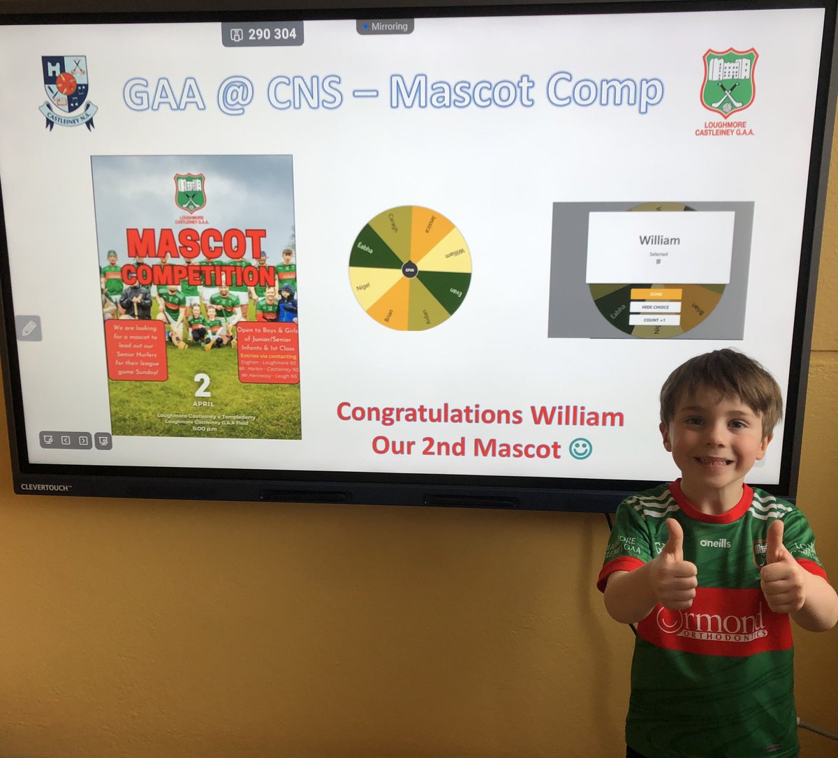 Congratulations to William on being picked as our 2nd mascot for <a href="/Loughmore_Gaa/">Loughmore-Castleiney GAA Club</a> for their next league game Sunday eve. #molanóige 🟢🔴