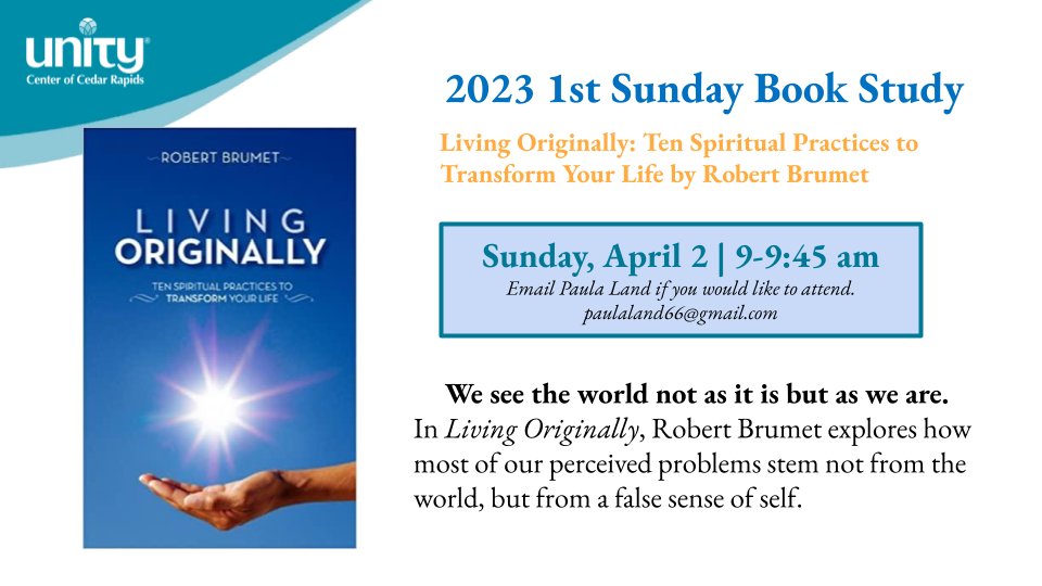 UnityofCR's tweet image. Blessed Are You is Rev. Debra's topic on Sunday, April 2, 2023 - mailchi.mp/unitycr/let-it… #spiritual #PositivePath #OnlineChurch #NewThought