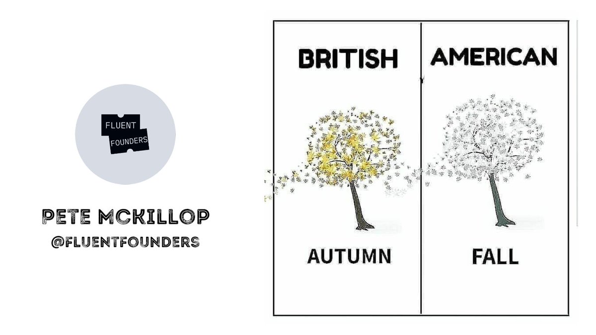 FluentFounders's tweet photo. 🫠 British English vs. American English
➡️ Follow @FluentFounders to improve your English!
Join me for a strategy session👇
https://t.co/wNv7I1iuld
#learnenglish #englishonlinelearning
#learnenglishonline #learnenglisheasily #englishteacher #englishcoach #businessenglishcoach https://t.co/wmw4Kog3bf