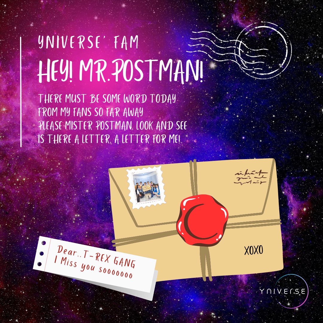 Yniverse_th's tweet photo. Hey! Mr.Postman. Letter for me!
ร่วมแบ่งปันความรู้สึก ทำความรู้จักกับเหล่าหนุ่ม ๆ ผ่านการส่งจดหมาย

มาอ่านพร้อมกันในไลฟ์สดวันที่ 11 เมษายนนี้ แล้วเตรียมรับจดหมายที่เขียนตอบกลับจากหนุ่ม ๆ กันได้เลย

ร่วมพูดคุยผ่าน #YNYPostman
#YNIVERSE #whenifallinlovewithc #YNVMoment #เ���่าทีเร้ก https://t.co/LpsHobp2jS