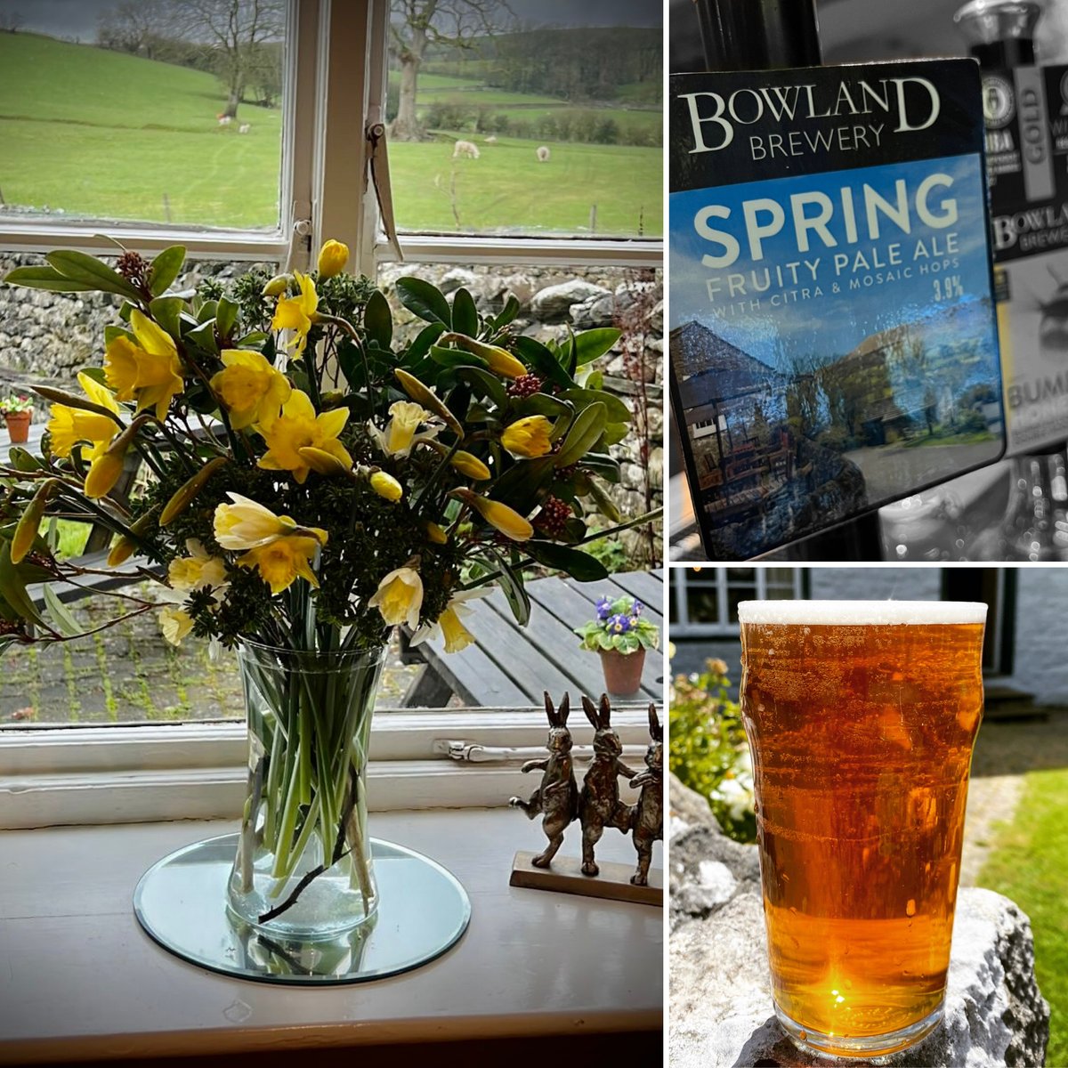 Spring is in the air..... and on tap! This fabulous fresh and fruity pale ale from Bowland Brewery is our #perfectpint guest ale for just £3.50 🍺 all weekend. Cheers! #realale #springishere #CAMRA #beer #countrypub