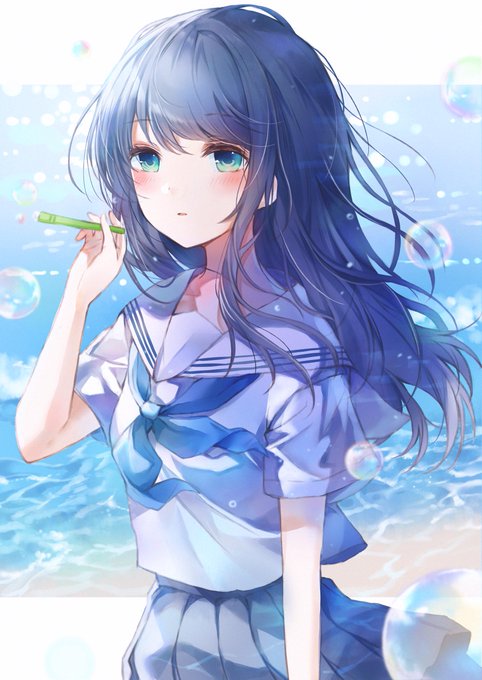 「beach blue eyes」 illustration images(Latest)｜5pages