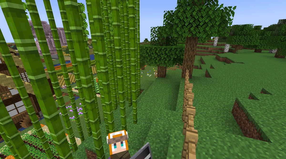 ComanHoliday's tweet photo. ＃Minecraft #マイクラ #LittleMaidReBirth #QuarkMod　
モブの能力としては、裏庭の崖はここまで登ってこれる
（実際、放し飼いした豚や牛は目を離すとここまでのぼる）
んですが、メイドさんは「指定した起点から最大16ブロックまで」
という制限を設けているので、ここまでは来ません＾＾ https://t.co/cB2AwRllnV