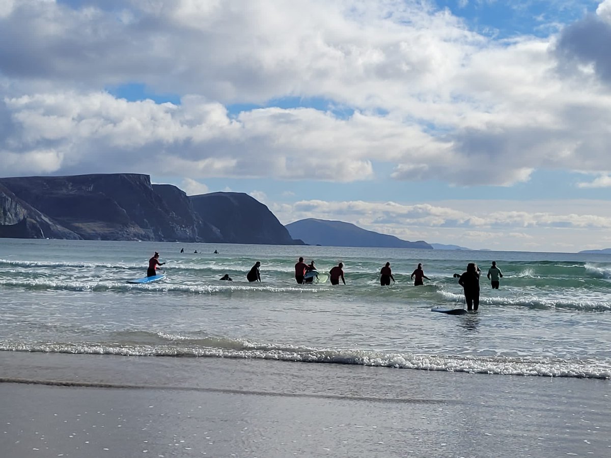 Our wonderful #ErasmusPlus colleagues had a fantastic time during their visit to Ireland for the ApprEUnance project. They got to experience the thrill of surfing in the Atlantic Ocean in March, thanks to @Michael Kean and his team at @Achill Outdoor Education Centre.