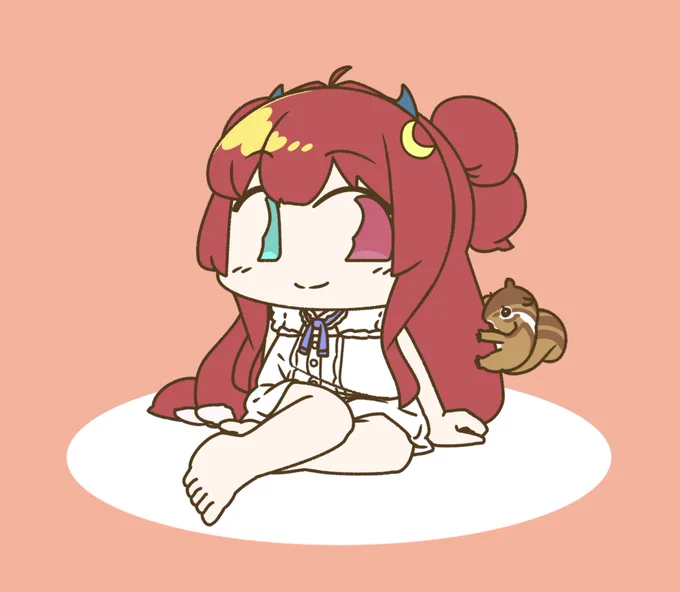 ロアちゃんとリスロアちゃん頬っぺた膨らむくらいにお菓子頬張ってる?リスが頬っぺた膨らませてるの見ると可愛く癒されるよねロアちゃんがリスを飼ってた時はどんな姿を見てきたかな?またロアちゃんの動物エピソードも聞きたいねロアちゃんに動物と楽しいことあれ〜 #ロアート 