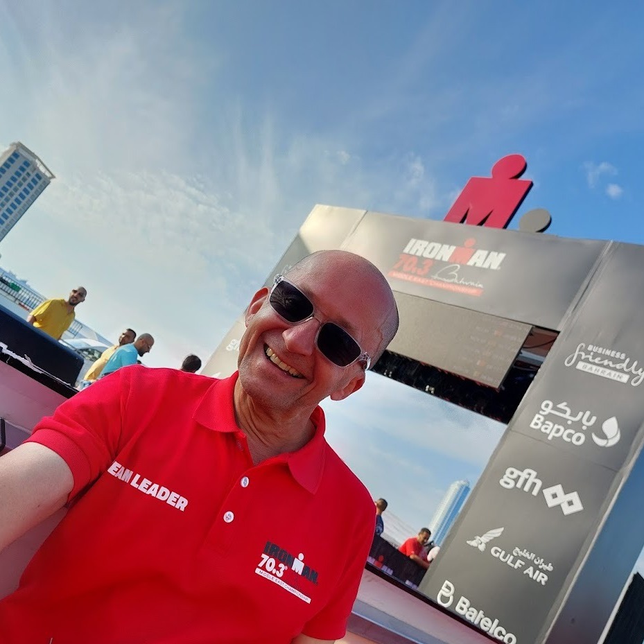 Illuminatornr's tweet photo. Here's our Event Director @rwpearson1966 making us all jealous when he went to work on an @IRONMANtri event in the Middle East! #Ironman #EventOrganising https://t.co/XhVtdqhGvd