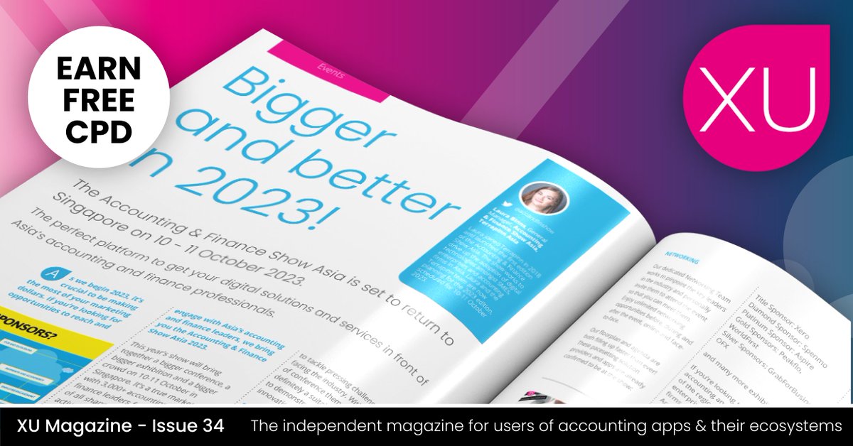 xumagazine's tweet photo. #AFShowAsia is back bigger &amp; better in 2023!

The @accandfinshow Accounting &amp; Finance Show Asia is set to return to Singapore on 10 - 11 October.

Find out more 👉 https://t.co/EG6Tcqr1W1 https://t.co/jJRkaDhlL7