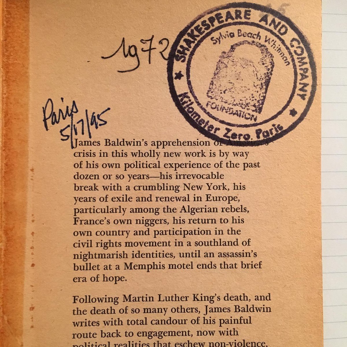FreebirdBooksny's tweet photo. FOUND FREEBIRD: Inside 1973 Corgi edition of No Name In the Street
#bookstore #freebirdbooks https://t.co/gveuXyfNK9
