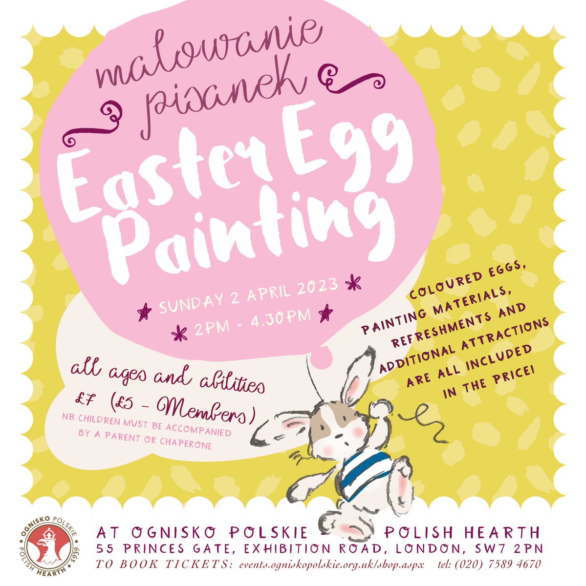 Getting ready for the Easter Egg painting on Sunday!
🥚🥚🥚🐣🐥
Pre-booked places only:
events.ogniskopolskie.org.uk/home

#craft #craftevent #pisanki #LondonEvent #easter #eastereggs #paintingeastereggs