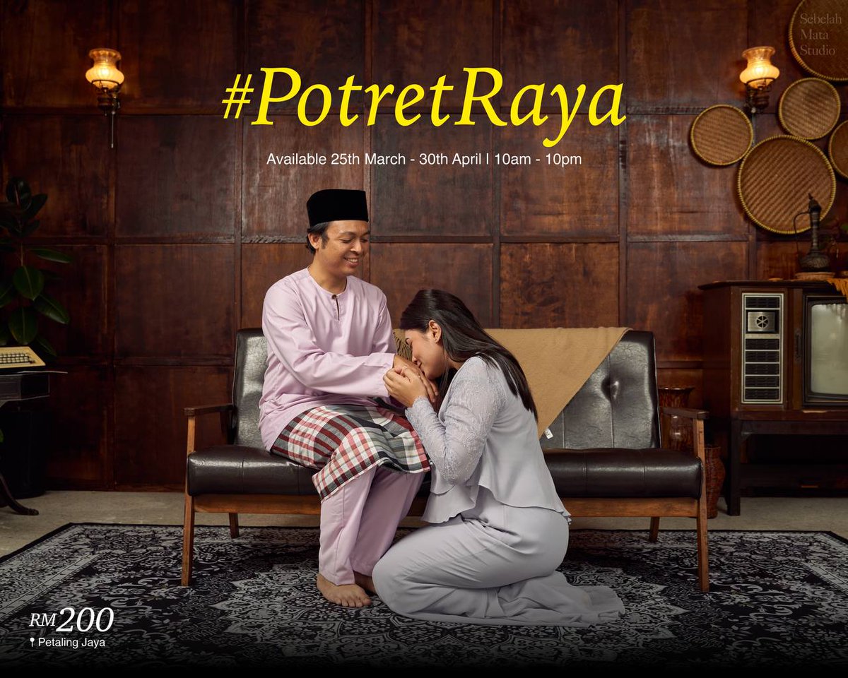 WahyuYordan's tweet photo. Salam, sempena raya kalini saya dan kawan, kami buat #PotretRaya untuk rakamkan gambar raya korang bersama keluarga atau pasangan bersama, terutama korang di lembah klang. Available sekarang sampai 30 April, ! 

📍Petaling Jaya
Tempah sekarang! di sini https://t.co/Rg9YkIUWiL https://t.co/iQax9x8Wi5